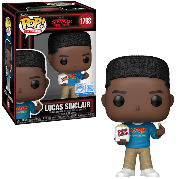 Funko POP!  Stranger Things 1798 Lucas Sinclair (with Popcorn) EXCLUSIVE