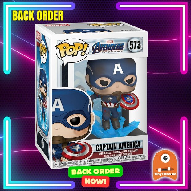 Funko POP! MARVEL 573 Endgame - Captain America &amp; Mjolnir Back Order