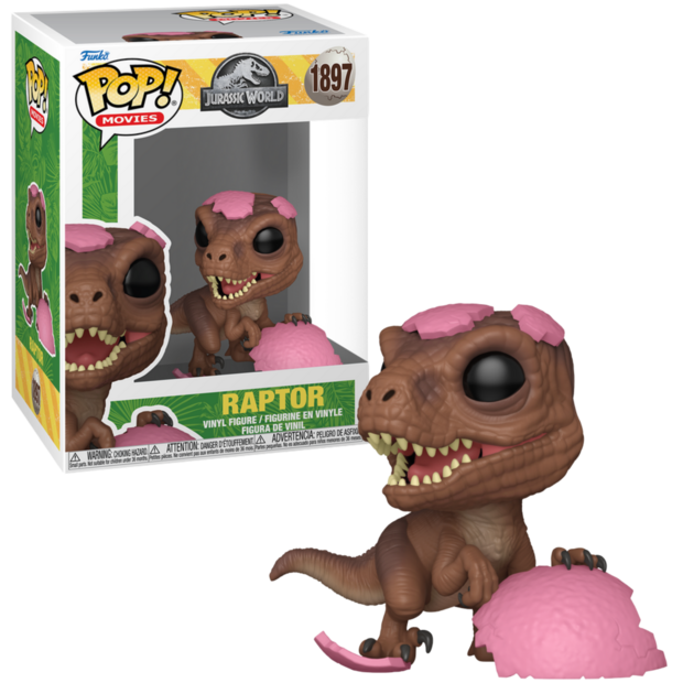Funko POP! JURASSIC PARK SPRG 1897 Raptor (Pink egg)