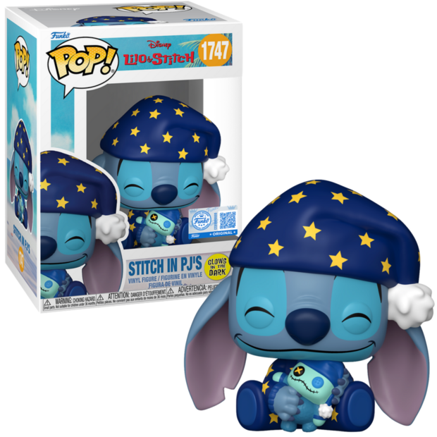 Funko POP! Lilo &amp; Stitch 1747 Stitch in PJ's GITD EXCLUSIVE