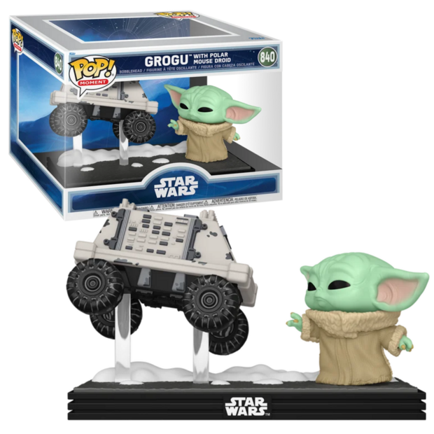 Funko POP! MANDALORIAN &amp; GROGU - POP Moments 840 - Grogu W/Polar Mouse Droide