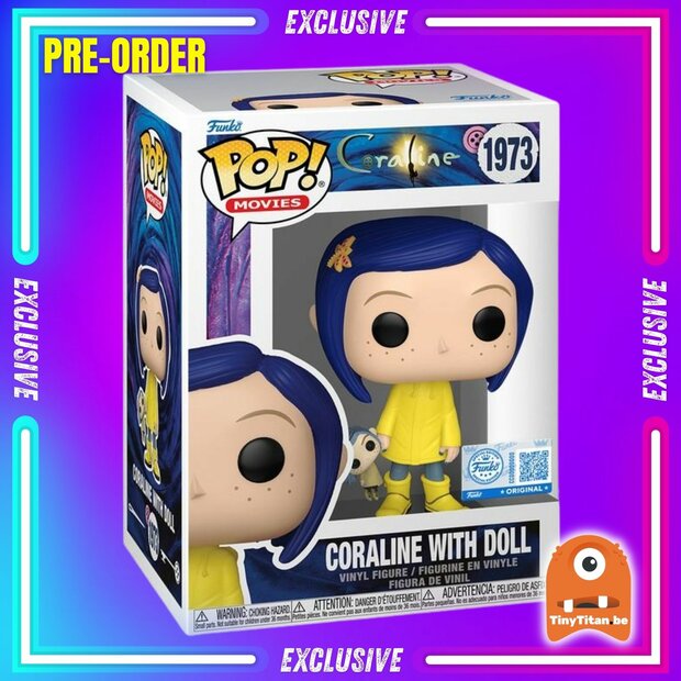Funko POP! CORALINE 1973 Coraline with Doll EXCLUSIVE Pre-Order