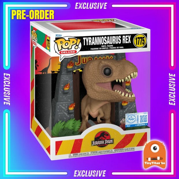 Funko POP! JURASSIC PARK 1775 T-Rex with gates EXCLUSIVE Pre-Order