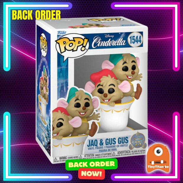 Funko POP! CINDERELLA 75TH ANNIVERSARY 1544 Jaq and Gus Gus Back Order