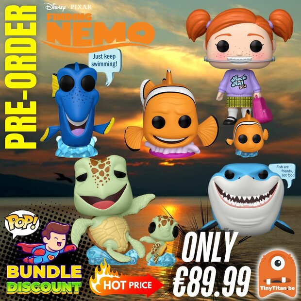 FUNKO POP! Super Discount Bundle of 5 FINDING NEMO Pre-Order