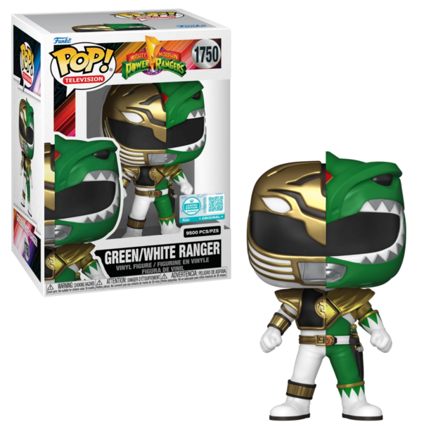 Funko POP! White/Green Ranger Split1750 Power Rangers 9500pcs Limited Edtion Supreme Exclusive