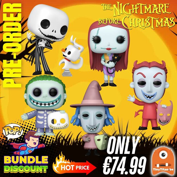 FUNKO POP! Super Discount Bundle of 5 NIGHTMARE BEFORE CHRISTMAS  Pre-Order