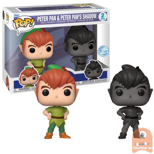 Funko POP! DISNEY Peter Pan &amp; Peter Pan's Shadow 2-Pack Exclusive LE