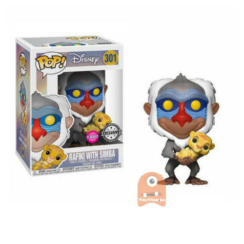 POP! Disney Rafiki With Simba - Flocked #301