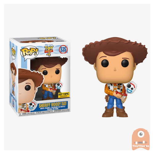 POP! Disney Sheriff Woody Holding Forky #535 Toy Story 4 - Excl