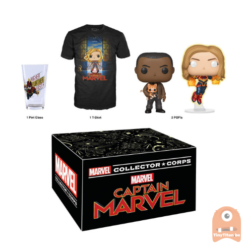 POP! Marvel Collector Corps Box Captain Marvel Theme (Size Large)