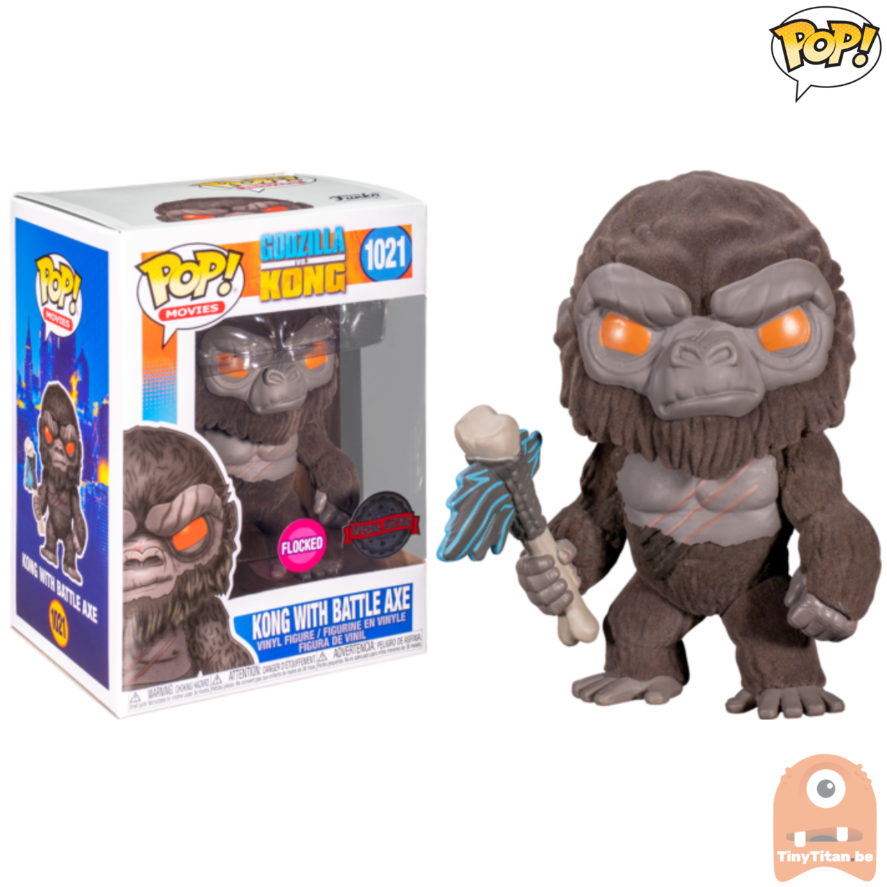 POP! Movies Kong w/ Battle Axe Flocked 
