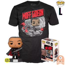 Funko POP! & TEE BOX Moff Gideon GITD - Star Wars The Mandalorian Exclusive - Large