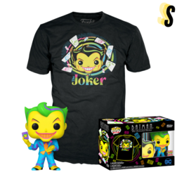 Funko POP! & TEE BOX Batman The Animated Series - Joker Black Light 370 Exclusive - S