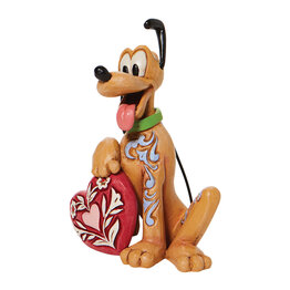 Disney Traditions Pluto Heart Mini Figurine