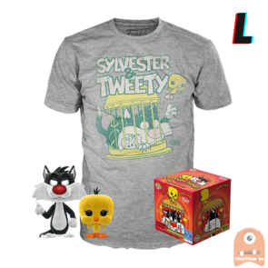 Funko POP! & TEE BOX Sylvester & Tweety Flocked Exclusive - Large