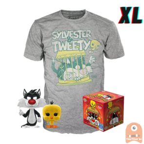 Funko POP! & TEE BOX Sylvester & Tweety Flocked Exclusive - X-Large