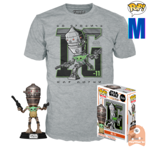 Funko POP! & TEE BOX IG-11 w/ Child - Star Wars - The Mandalorian Exclusive - Medium