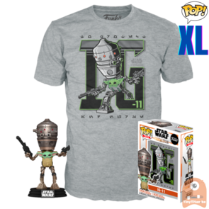 Funko POP! & TEE BOX IG-11 w/ Child - Star Wars - The Mandalorian Exclusive - X-Large