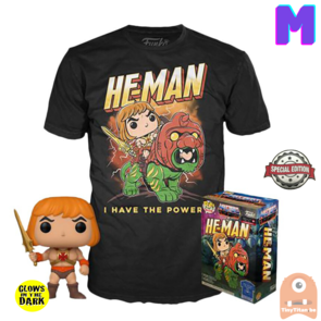 Funko POP! & TEE BOX He-Man GITD - Masters of the Universe Exclusive - Medium