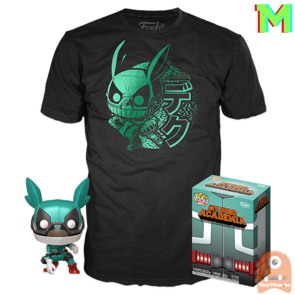 Funko POP! & TEE BOX Deku w/ Helmet Metallic My Hero Academia Exclusive - Medium