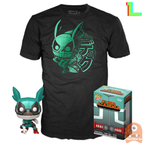Funko POP! & TEE BOX Deku w/ Helmet Metallic My Hero Academia Exclusive - Large