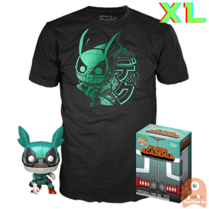 Funko POP! & TEE BOX Deku w/ Helmet Metallic My Hero Academia Exclusive - X-Large