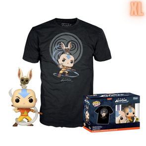 Funko POP! & TEE BOX Avatar Aang w/ Momo GITD Exclusive - XL