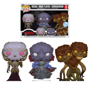 Funko POP! Games Dungeon & Dragons Vecna - Mind Flayer - Demogorgon 3-Pack DC Exclusive
