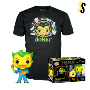 Funko POP! & TEE BOX Batman The Animated Series - Joker Black Light 370 Exclusive - S