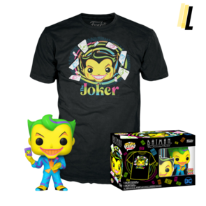 Funko POP! & TEE BOX Batman The Animated Series - Joker Black Light 370 Exclusive - L