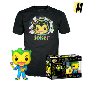 Funko POP! & TEE BOX Batman The Animated Series - Joker Black Light 370 Exclusive - M
