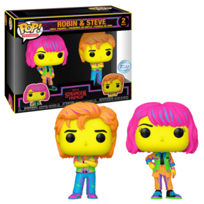 Funko POP! ROBIN AND STEVE (BLACK LIGHT) - STRANGER THINGS 2-Pack Exclusive