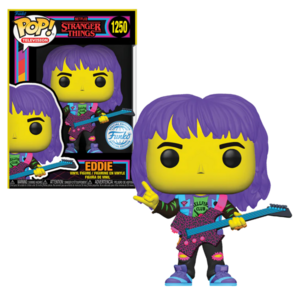 Funko POP! EDDIE WITH GUITAR (BLACK LIGHT) 1462 STRANGER THINGS Exclusive