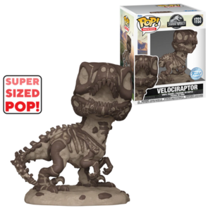 Funko POP! VELOCIRAPTOR (FOSSIL) 6 INCH - JURASSIC WORLD POP! SUPER Exclusive 