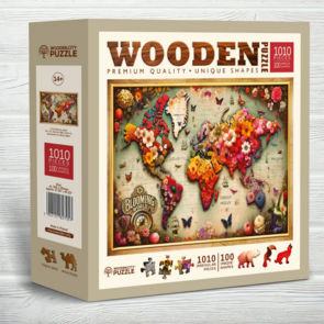 Colorful Map 1000 Wooden Puzzle
