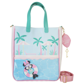 LOUNGEFLY Minnie Mouse Vacation Style Tote Bag With Coin Purse