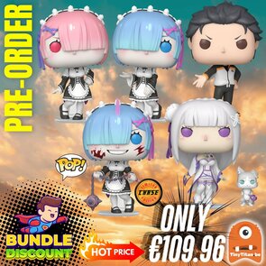 FUNKO POP! Super Discount Bundle of 4 + CHASE RE ZERO Pre-Order