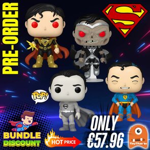 FUNKO POP! Super Discount Bundle of 4 SUPERMAN Pre-Order