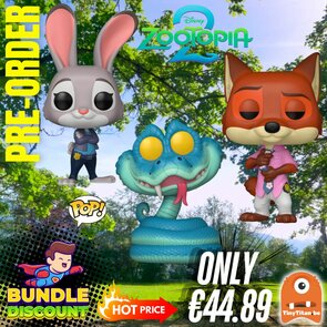 FUNKO POP! Super Discount Bundle of 3 ZOOTOPIA 2 Pre-Order