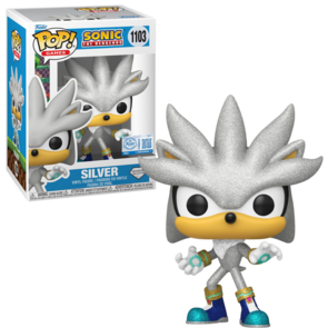FUNKO POP! Silver The Hedgehog DIAMOND GLITTER 1103 SONIC Exclusive