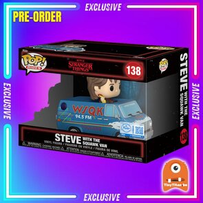Funko POP! Stranger Things 138 Rides Steve with The Squawk Van EXCLUSIVE Pre-Order