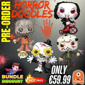 FUNKO POP! Super Discount Bundle of 4 HORROR Doodles Pre-Order