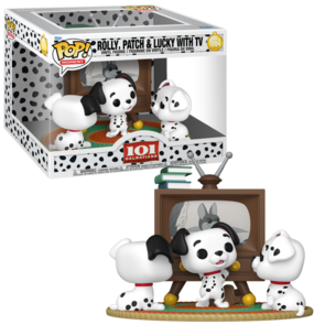 Funko POP! Moments 101 DALMATIANS 1664 - Rolly, Patch & Lucky with TV