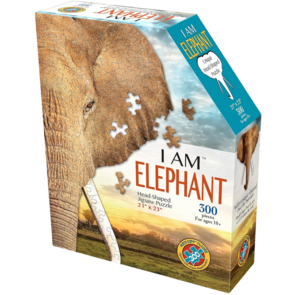 I AM Elephant - 300 Pieces - Animal Shaped Jigsaw Puzzle (poster size)