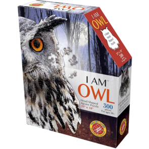I AM Owl - 300 Pieces - Animal Shaped Jigsaw Puzzle (poster size)