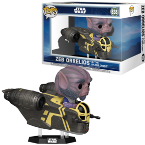 Funko POP! MANDALORIAN & GROGU Ride DLX 838 Zeb Orrelios