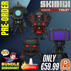 FUNKO POP! Super Discount Bundle of 4 SKIBIDI TOILET Pre-Order