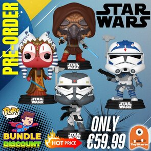 FUNKO POP! Super Discount Bundle of 4 STAR WARS Pre-Order