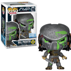 Funko POP! Alien VS Predator Requiem Bull Predator 1999 GITD Exclusive